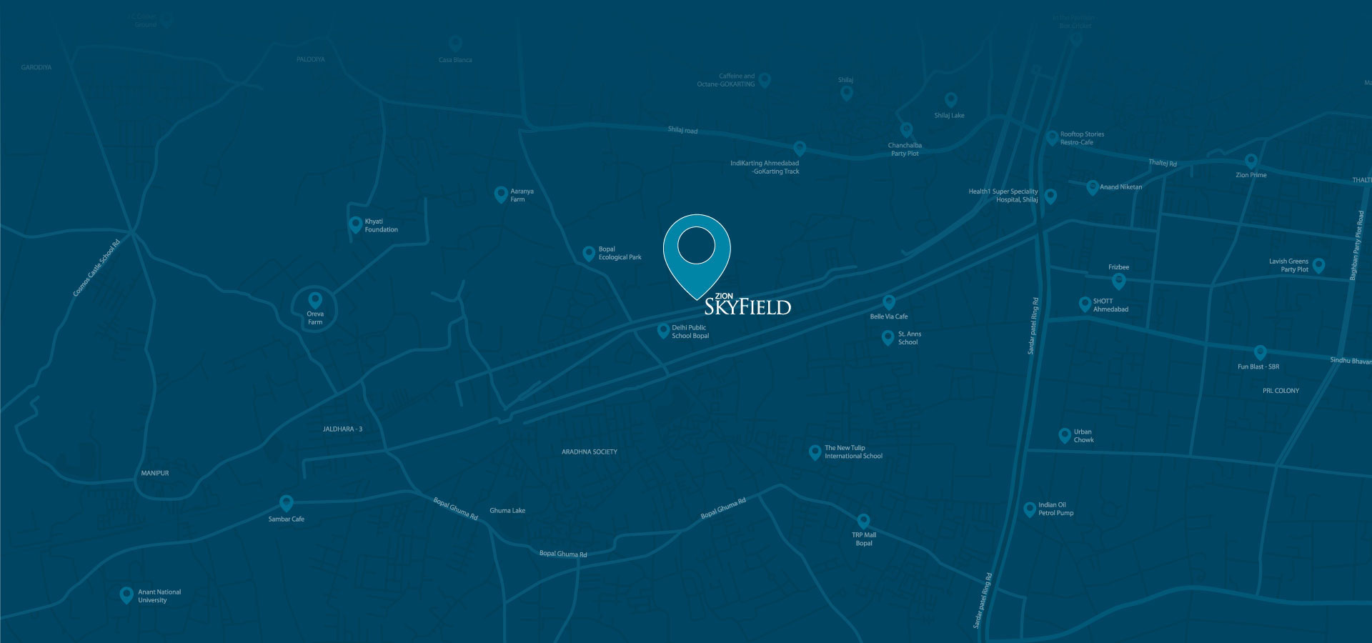 Zion Skyfield Location map